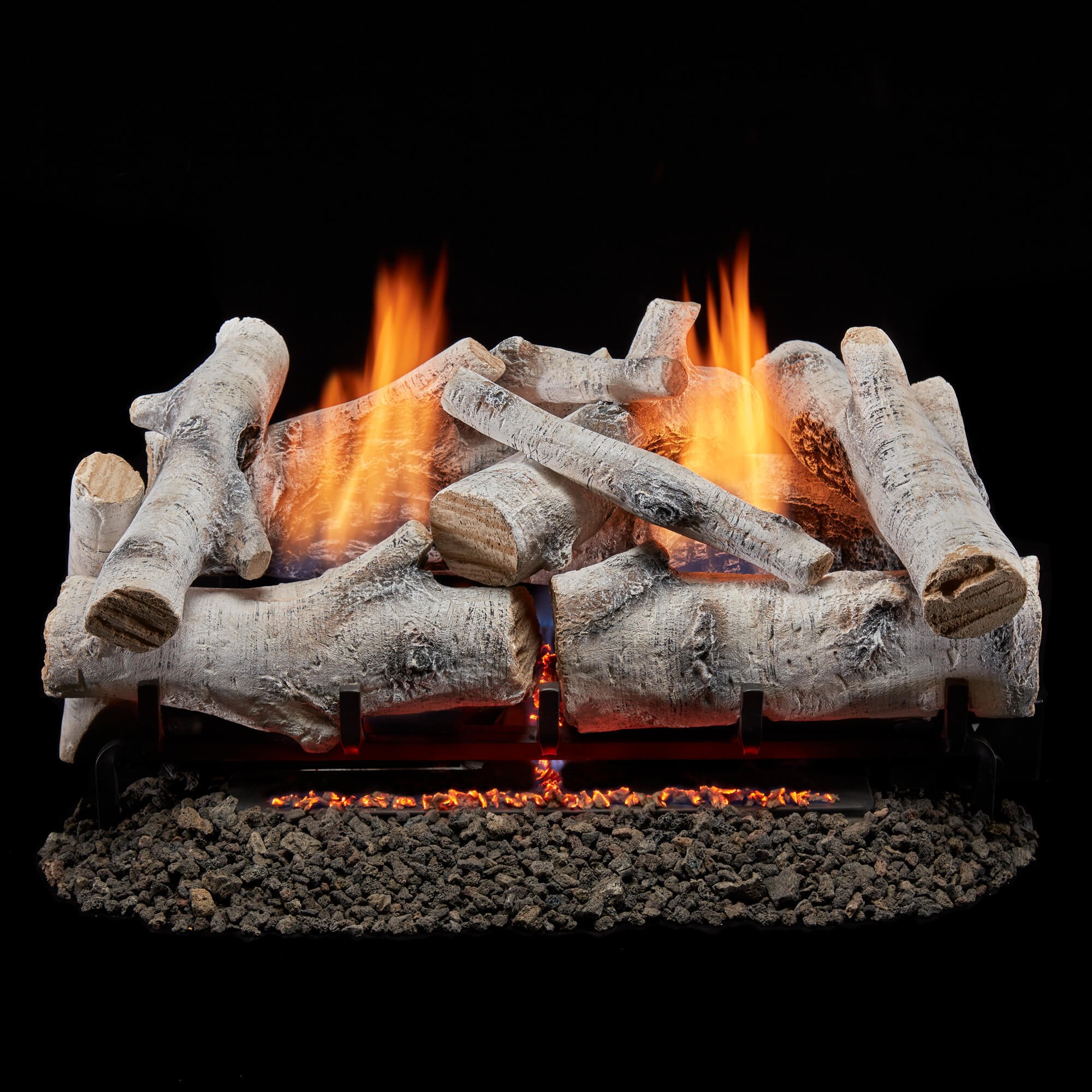 Bluegrass Living, Vent Free Log Set - 24in. Birch Wood, 33000 BT, Heat Output 33000 Btu/hour, Heating Capability 1500 ft², Model# B24DR-ES3